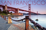 San Francisco, California - Golden Gate View - Lantern Press Photography