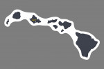 O'ahu, Hawaii - Home State - Gray on White