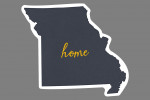 Missouri - Home State - Gray on White - Lantern Press Artwork