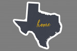Texas - Home State - Gray on White