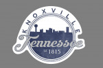 Knoxville, Tennessee - Skyline Seal (Blue) - Lantern Press Artwork