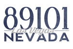 Las Vegas, Nevada - 89101 Zip Code (Blue) - Lantern Press Artwork