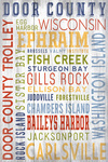 Door County Trolley - Egg Harbor, Wisconsin - Rustic Typography