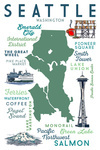 Seattle, Washington - Typography & Icons