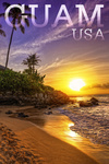 Guam USA - Sunset on the Shore - Lantern Press Photography