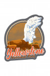 Yellowstone National Park, WY - Buffalo & Geyser - Contour
