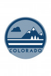 Colorado - Mountain - Contour (Blue)