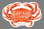 Camano Island, Washington - Don't be Crabby - Dungeness Crab - Watercolor - Lantern Press Artwork