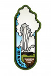 Yellowstone National Park, Wyoming - Old Faithful Geyser - Vector - Contour