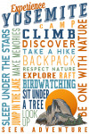 Experience Yosemite - Typography - Lantern Press Artwork