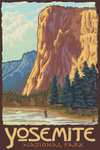 Yosemite National Park, California - El Capitan - Lantern Press Artwork