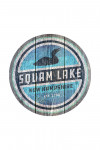 Squam Lake, New Hampshire - Loon Badge - Rustic - Contour