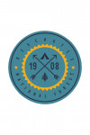 Deschutes National Forest, Oregon - Tent, Tree & Arrows - Contour - Lantern Press Artwork