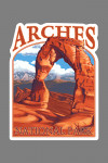 Arches National Park, Utah - Delicate Arch - Painterly Series - Contour - Lantern Press Artwork