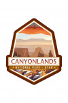Canyonlands National Park, Utah - Contour - Painterly Series - Lantern Press Artwork