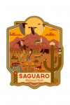 Saguaro National Park, Arizona - Geometric National Park Series - Contour - Lantern Press Artwork