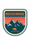 Breckenridge, Colorado - Bear & Mountains - Contour - Lantern Press Artwork