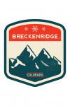 Breckenridge, Colorado - Mountains - Contour - Lantern Press Artwork