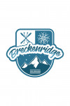 Breckenridge, Colorado - Ski, Mountain & Snowflake - Contour - Lantern Press Artwork