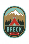 Breckenridge, Colorado - Tent & Mountains - Contour - Lantern Press Artwork