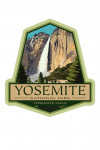 Yosemite National Park, California - Yosemite Falls - Contour - Lantern Press Artwork