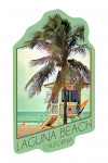 Laguna Beach, California - Lifeguard Shack & Palm - Photography - Contour
