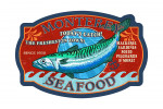 Monterey, California - Seafood - Vintage Sign - Contour - Lantern Press Artwork
