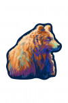 Grizzly Bear - Vivid Watercolor - Contour
