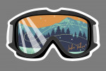 Lake Tahoe - Snow Goggles - Contour - Lantern Press Artwork