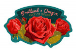 Portland, Oregon - Rose - Letterpress - Contour - Lantern Press Artwork