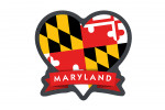 Maryland - Heart - State Flag - Contour