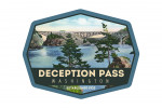 Whidbey Island, Washington - Deception Pass Bridge - Contour - Lantern Press Artwork