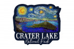Crater Lake National Park, Oregon - Starry Night National Park Series - Contour