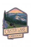 Crater Lake National Park, Oregon - Bear & Spring Flowers - Contour