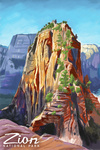 Zion National Park, Utah - Oil Painting - Angels Landing