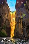 Zion National Park, Utah - Oil Painting - Narrows