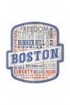 Boston, Massachusetts - Rustic Typography - Contour - Lantern Press Artwork