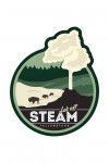 Yellowstone, Wyoming - Let Off Steam - Geyser - Vector Style - Contour - Lantern Press Artwork