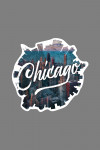 Chicago, Illinois - Skyline - Contour - Lantern Press Artwork