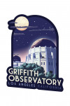 Los Angeles, California - Griffith Observatory at Night - Contour - Lantern Press Artwork