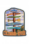 Columbia River Gorge, Oregon - Destinations Sign - Contour - Lantern Press Artwork