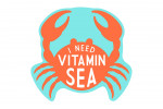I Need Vitamin Sea - Simply Said - Contour - Lantern Press Artwork