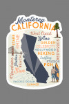 Monterey, California - Typography & Icons - Contour - Lantern Press Artwork