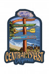 San Luis Obispo, California - Central Coast - Destination Signpost - Contour - Lantern Press Artwork