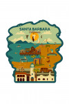 Santa Barbara, California - Geometric - Contour