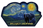 Idyllwild, California - Grizzly Bear & Cub - Starry Night - Contour - Lantern Press Artwork