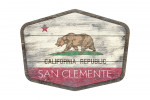 San Clemente, California - Rustic State Flag - Contour - Lantern Press Artwork