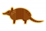 Armadillo - Geometric - Contour - Lantern Press Artwork