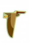 Pelican - Geometric - Contour - Lantern Press Artwork