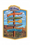 Arizona - Destination Signpost - Hexagon - Contour - Lantern Press Artwork